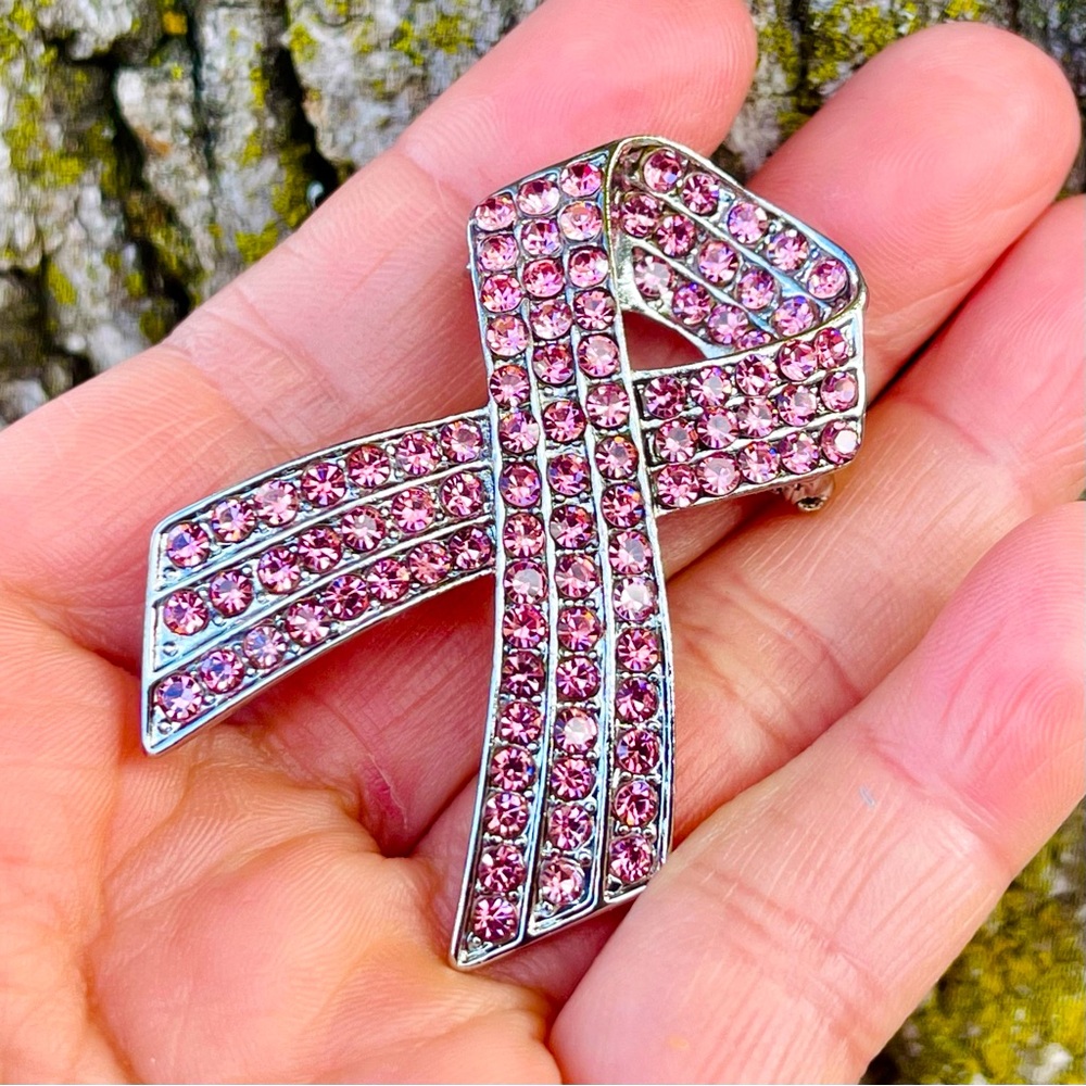 Pink Ribbon Brooch Pink Ribbon Pin Breast Cancer Pin Breast Cancer Brooch